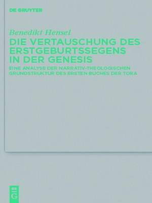 cover image of Die Vertauschung des Erstgeburtssegens in der Genesis